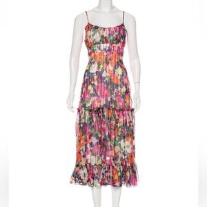 Saloni midi dress, floral. US2